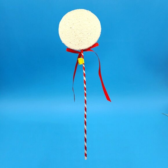 Festive Holiday Faux Lollipop Décor Red & Green Glitter Candy Pick Tree Wreath - Picture 9 of 10